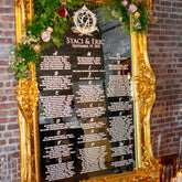 Mirrored Seating Chart - Rectangular Gold- Rental Not Shippable